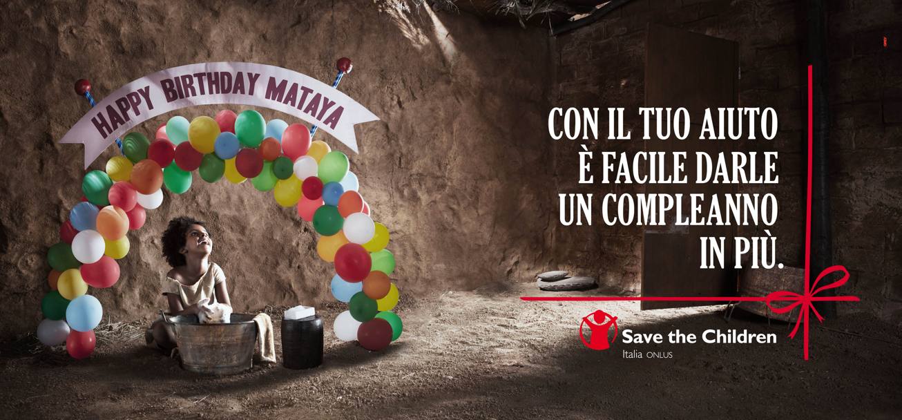 La campagna promozionale di Save the Children